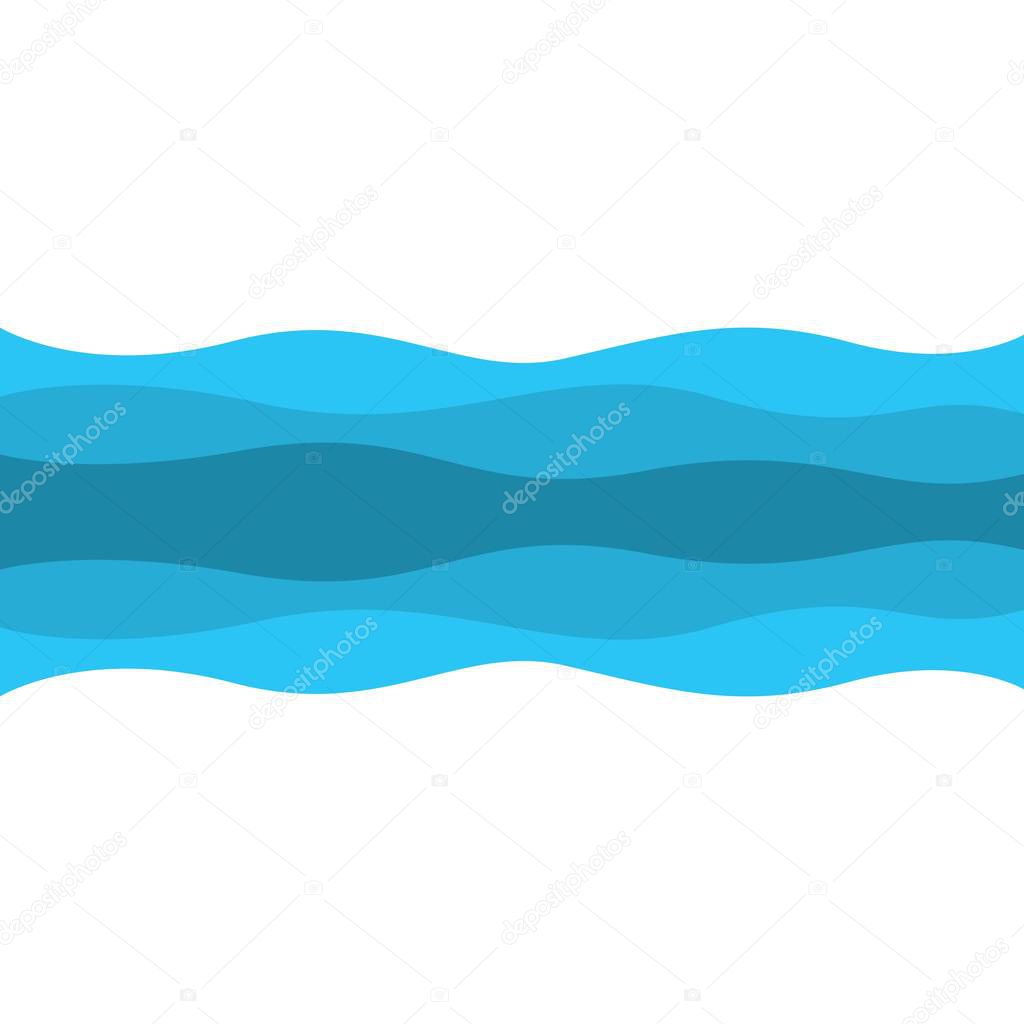 set of Abstract Water wave vector illustration design 
