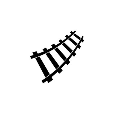 Demiryolu logosu, vektör simgesi illüstrasyonu 