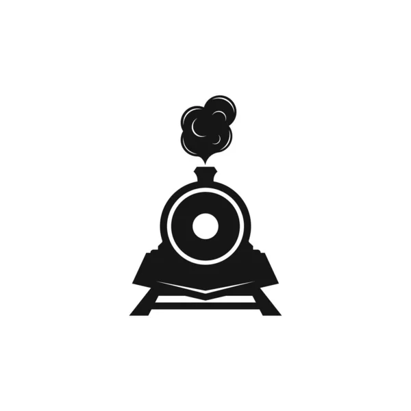 Logo de train de locomotive classique icône vectorielle illusion — Image vectorielle