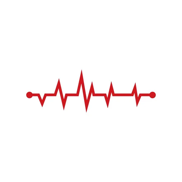 Herzschlag-Kardiogramm-Symbol-Vektor-Illustration — Stockvektor