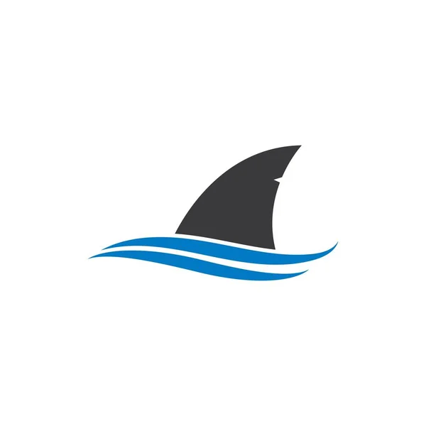 Shark fin logo template vector icon illustration — Stock Vector