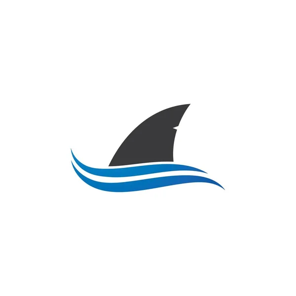 Haifischflosse logo Vorlage Vektor Symbol Illustration — Stockvektor
