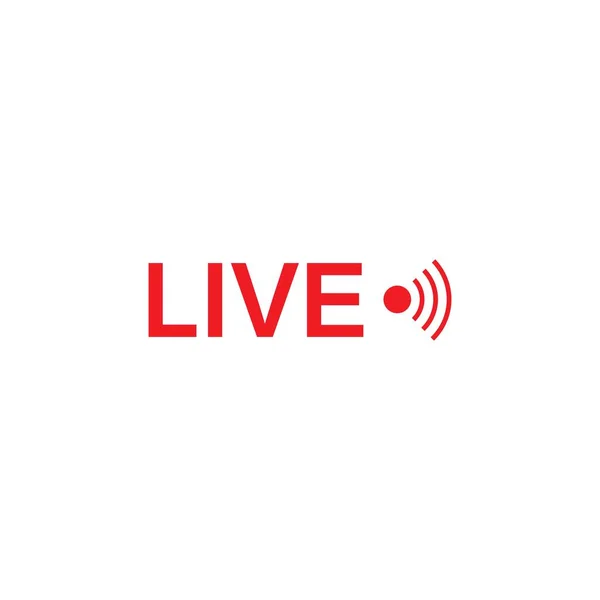 Set vettoriale di icona live streaming logo multimediale — Vettoriale Stock