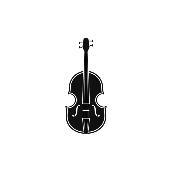 Set of violin logo instrumental icon illustration — 스톡 벡터