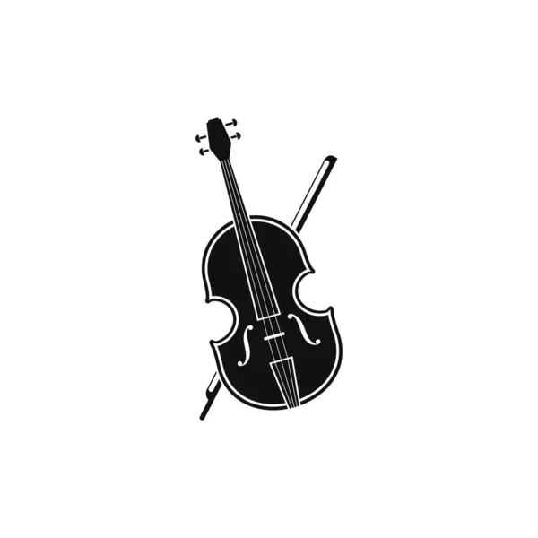 Conjunto de logotipo violino ilustração ícone instrumental — Vetor de Stock