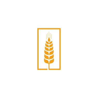 Tarım Buğdayı Logo Şablonu vektör simgesi