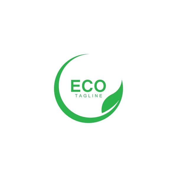 Szablon logo liści eko — Wektor stockowy