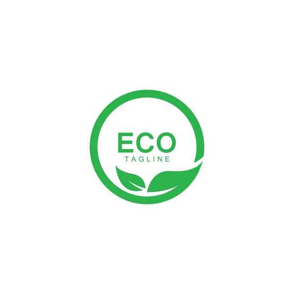 Eco Tree Leaf Logo Template — Stock Vector