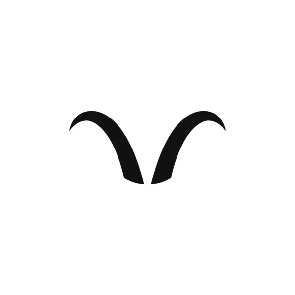 Signe de chèvre bélier animaux logo vecteur icône illustration — Image vectorielle