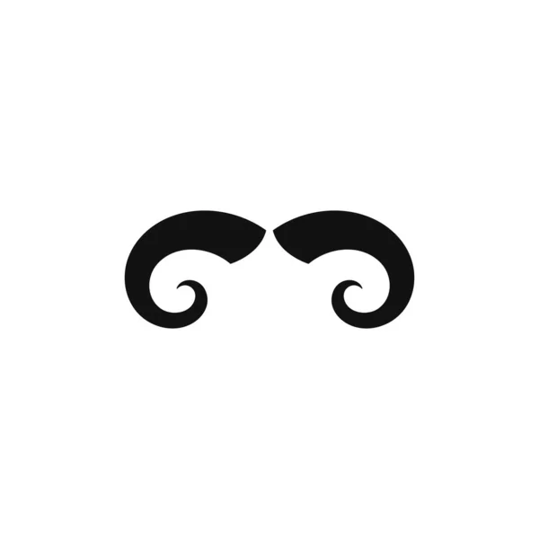 Zeichen der Ziege Widder Tiere Logo Vektor Symbol Illustration — Stockvektor