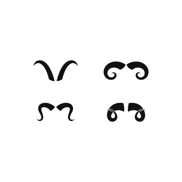 Keçi koçu hayvan logo vektör illüstrasyonu işareti — Stok Vektör