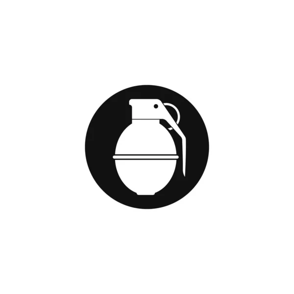 Ícone de granada em ilustração plana — Vetor de Stock