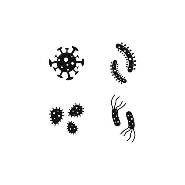 Bacteria vector symbol logo icon — Stok Vektör