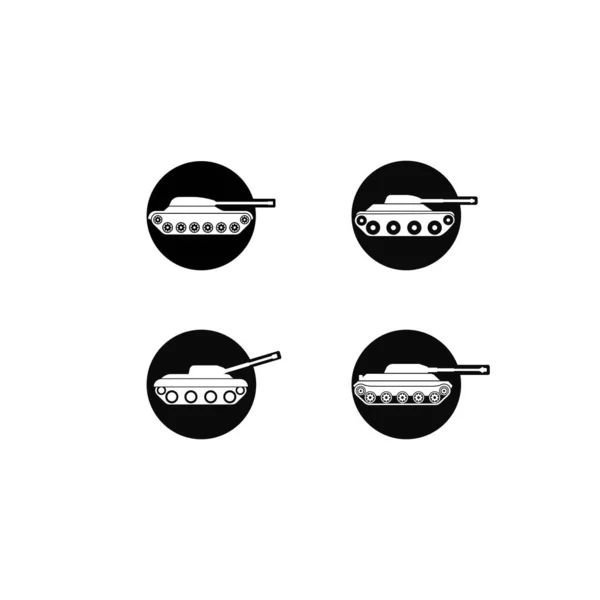 Main battle tanks icon logo vector icon illustration — Stockový vektor