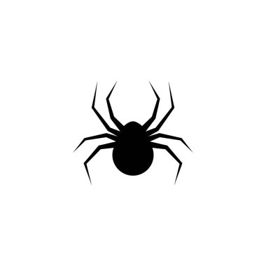 Siyah Örümcek logo şablon vektör resimleme