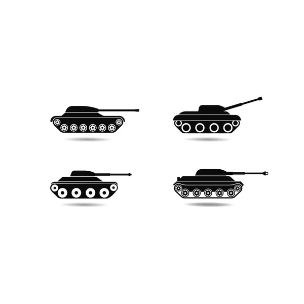 Main battle tanks icon logo vector icon illustration — 图库矢量图片