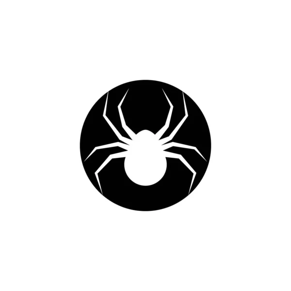 Siyah Örümcek logo şablon vektör resimleme — Stok Vektör