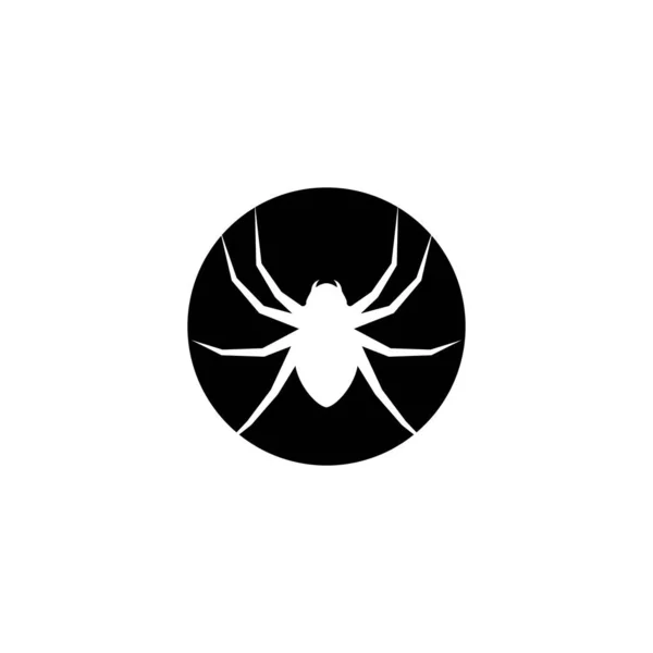 Black Spider logo template vector icon illustration — Stock Vector