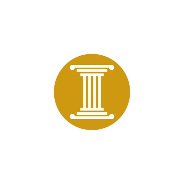 Sütun Logosu Şablonu. Sütun Vektörü illüstrasyon Tasarımı