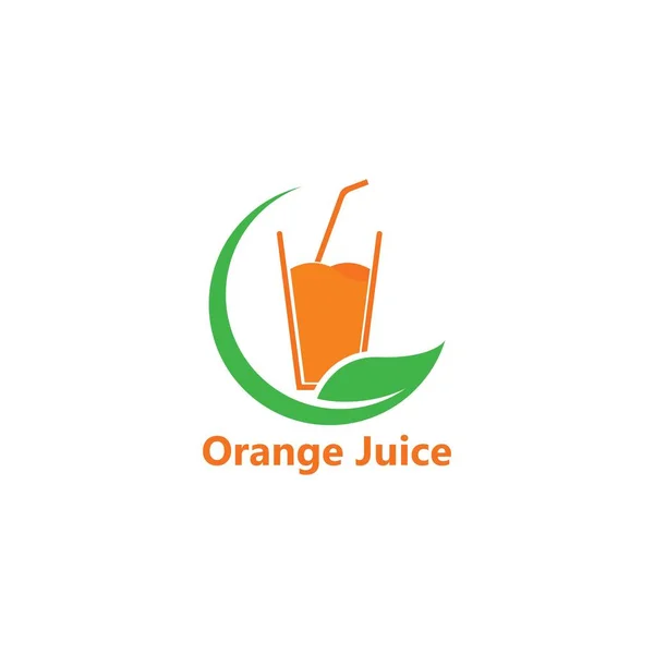 Naranja Jugo Logotipo Icono Vector Plantilla Diseño — Vector de stock