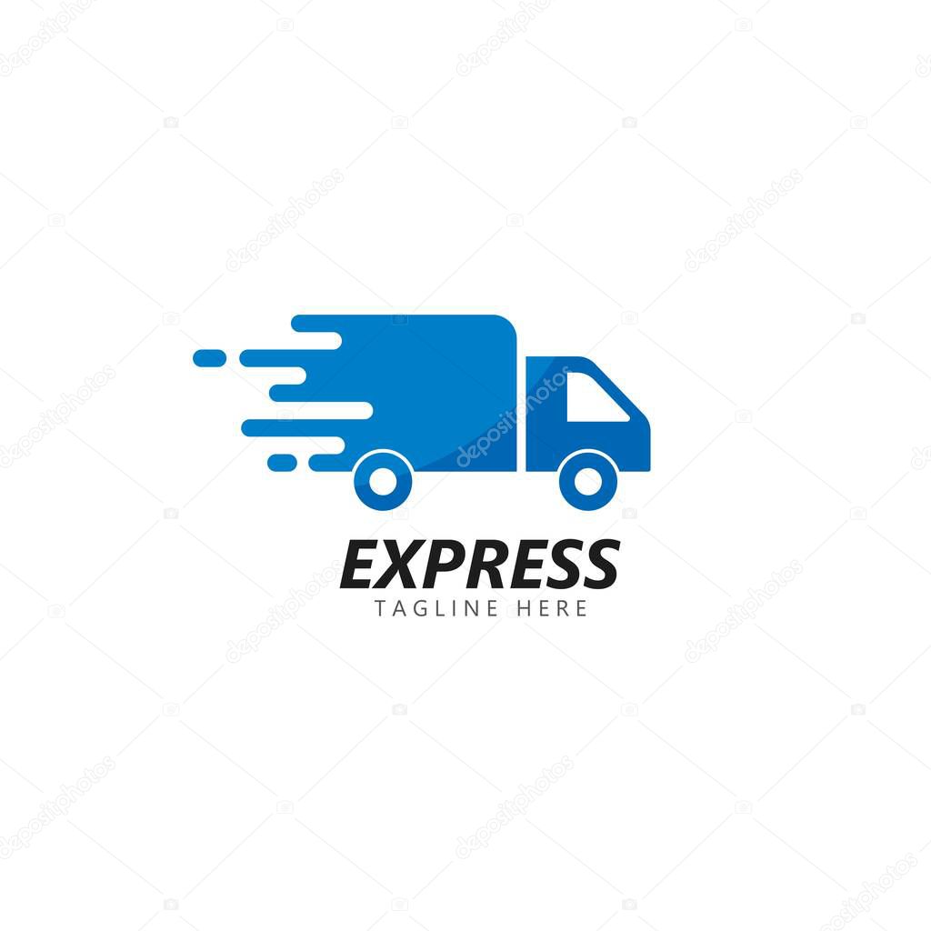 fast delivery logo vector icon illustration design  