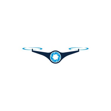 Drone logo vektör tasarım şablonu 