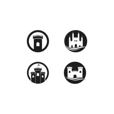 Kale Logo vektör simge illüstrasyon tasarımı 
