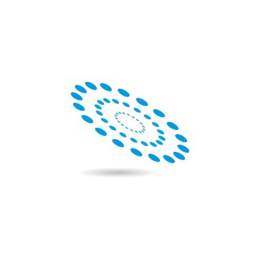 Soyut spiral logo şablonvektör simgesi tasarımı