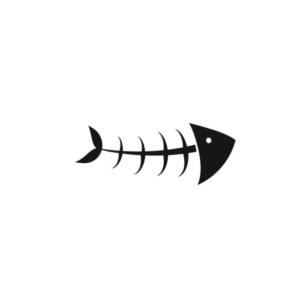 魚骨ベクトルのアイコンイラストデザイン — ストックベクタ