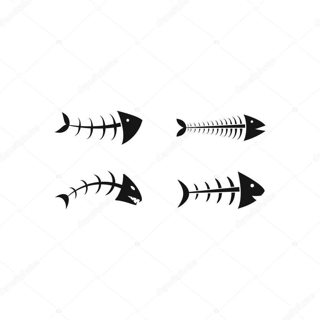 Fishbone vector icon illustration design 