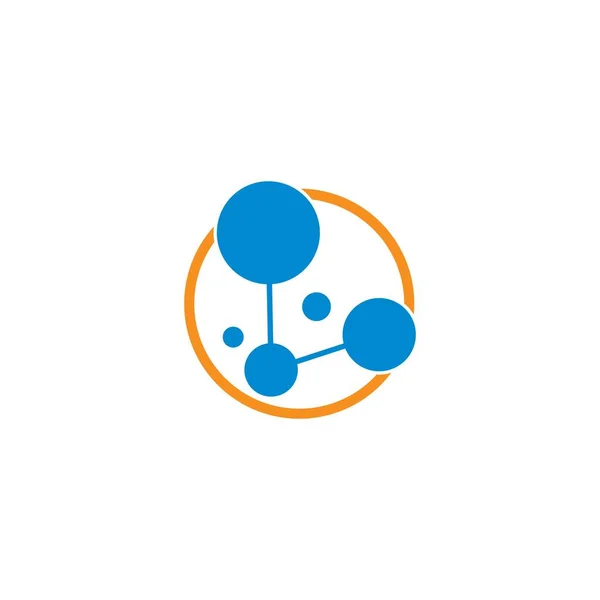 Molecule Logo Vector Icono Ilustración Diseño — Vector de stock