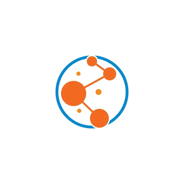 Molecule Logotipo Vetor Ícone Ilustração Design — Vetor de Stock