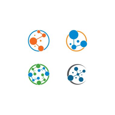 Molekül logo vektör illüstrasyon tasarımı