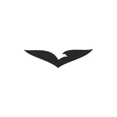 Şahin Kartalı Kuş Logo Şablonu vektör simgesi