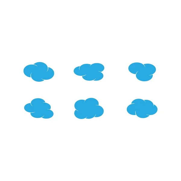 Modelo Design Ícone Vetor Logotipo Blue Cloud — Vetor de Stock