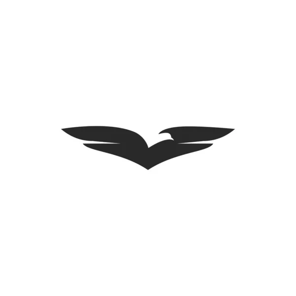 Falcon Eagle Bird Logo Template Vetor Ícone —  Vetores de Stock