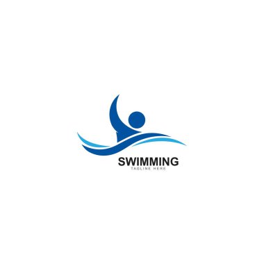 yüzme logosu vektör resimleme tasarımı 