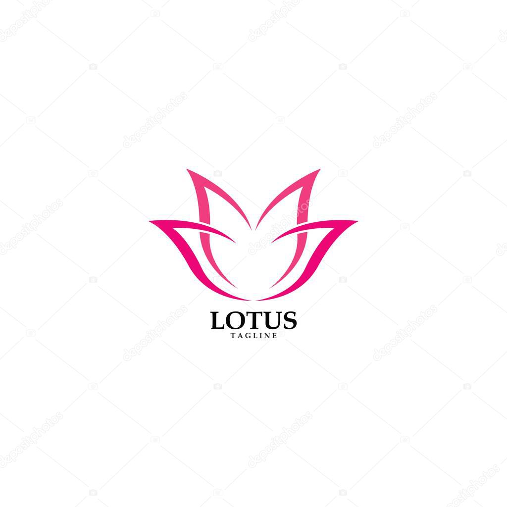 Beauty Vector Lotus flowers design logo Template icon