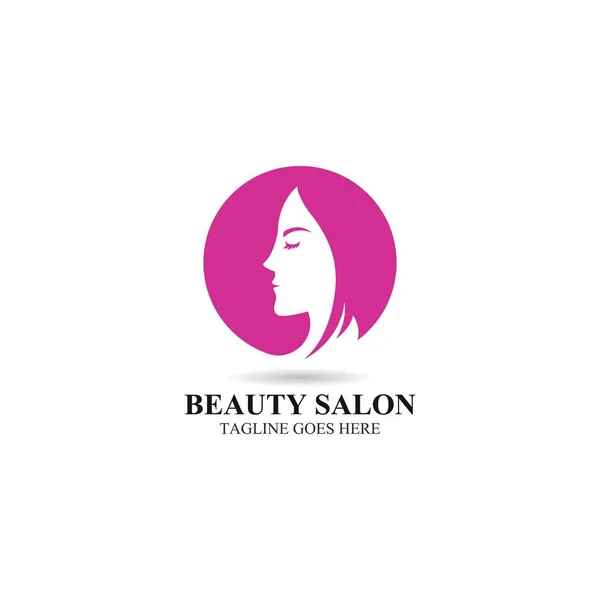 Beauty Women Salon Logo Icon Template Vector — Stock Vector