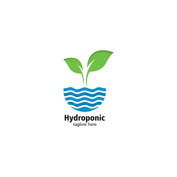 Hydroponic Logo Vector Icon Illustration Design — Stock Vector