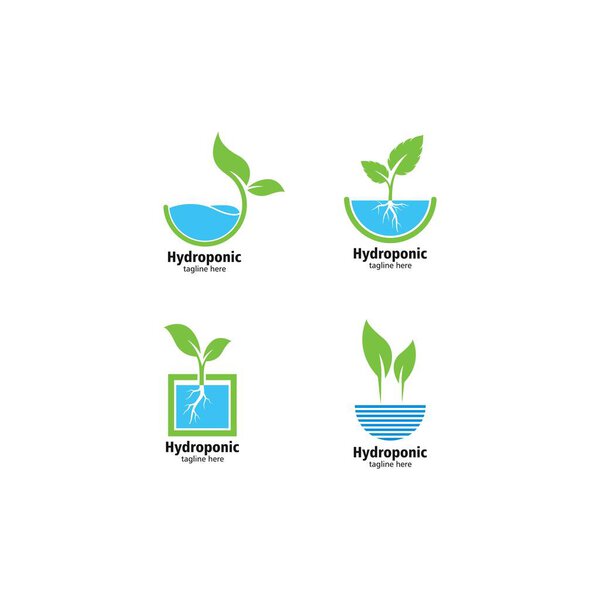 Hydroponic logo vector icon illustration design 