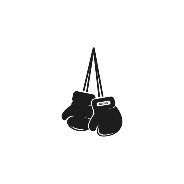 Boxing Gloves Logo Vector Icon Illustration Design — Stock Vector
