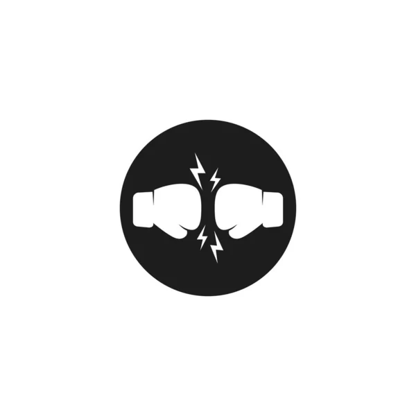 Luvas Boxe Logotipo Vetor Ícone Ilustração Design —  Vetores de Stock