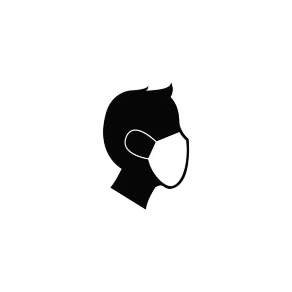 Personas Utilizan Máscara Logo Vector Icono Plantilla Diseño — Archivo Imágenes Vectoriales