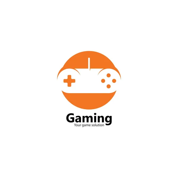 Joystick Logo Gaming Vector Icon Illustration Design — Stock Vector