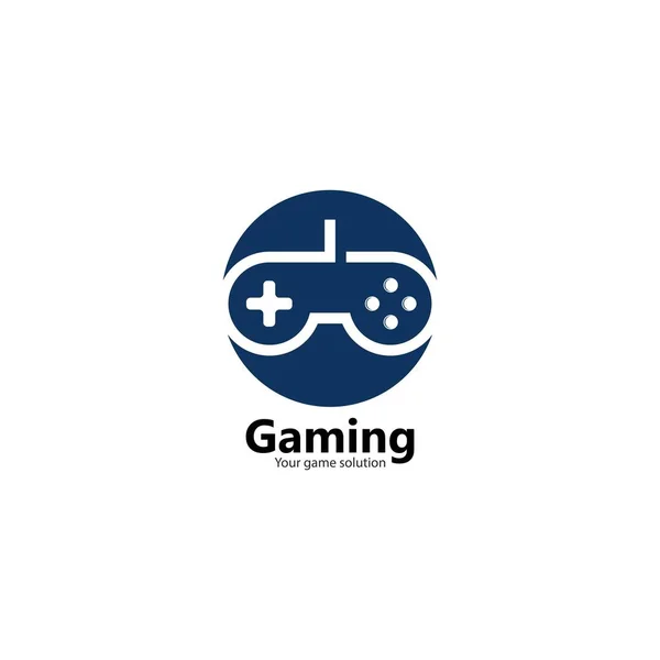 Joystick Logo Voor Gaming Vector Pictogram Illustratie Ontwerp — Stockvector