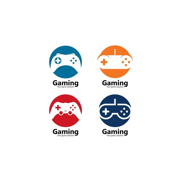 Joystick Logo Gaming Vector Icon Illustration Design — Stock Vector