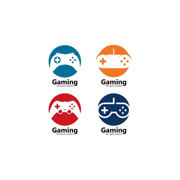 Joystick Logo Voor Gaming Vector Pictogram Illustratie Ontwerp — Stockvector