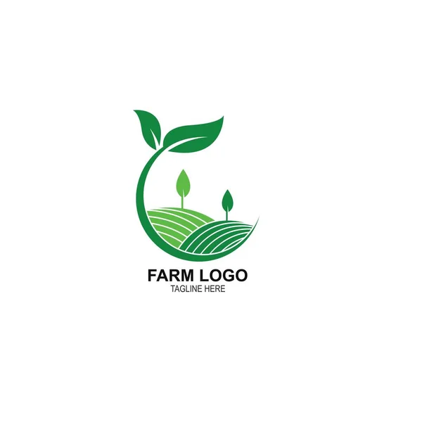 Agricultura Agricultura Logo Vector Icono Plantilla Diseño — Archivo Imágenes Vectoriales