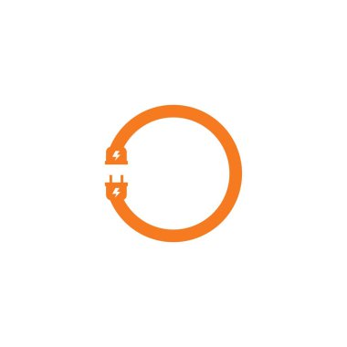 Elektrik prizi logo vektör resimleme tasarımı 